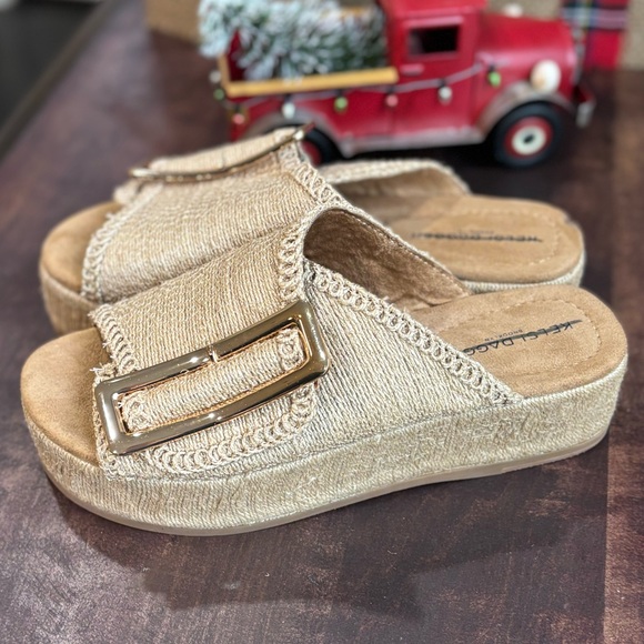 ANTHROPOLOGIE - KELSI DAGGER BROOKLYN Dover Jute Platform Sandals - Picture 8 of 17